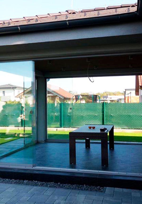 Cortina de cristal para exterior