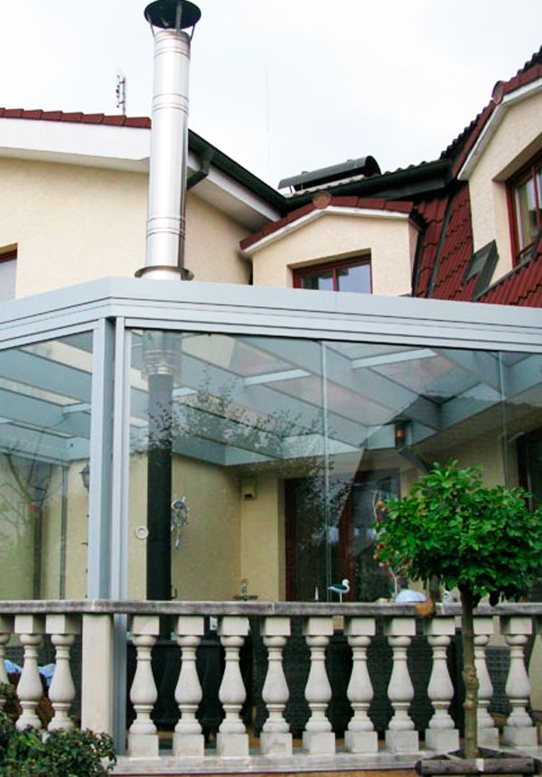 Instalacion de cortina de cristal corredera SF20